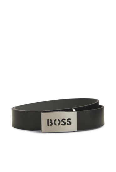 Boss Мъжки колан 50486746 Black 001 - Mera.bg
