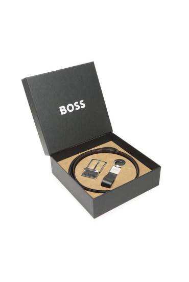 Boss Мъжки колан 50486964 Black 2 - Mera.bg