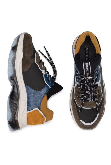 Bronx Сникърси 66167E-CP BX 1525 Khaki/Black/Blue/Ochre 3114 - Mera.bg