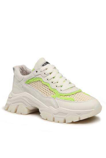 Bronx Сникърси 66457-MT Off White/Lime 3352 - Mera.bg