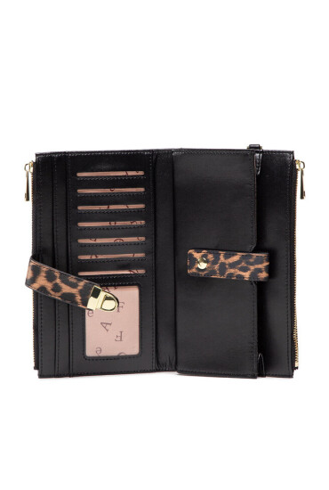CAFèNOIR Голям дамски портфейл C4AO0302 Nero/Maculato N013 - Mera.bg