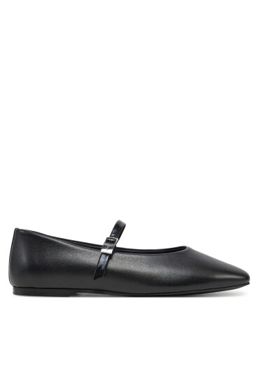 Calvin Klein Балеринки Ballerina New Buckle - Lth HW0HW02483 Черен - Mera.bg