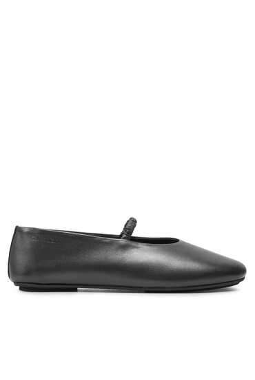 Calvin Klein Балеринки Ballerina W/Strap Pearl Lth HW0HW02136 Черен - Mera.bg