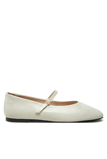 Calvin Klein Балеринки Mary Jane Ballerina - Lth HW0HW02307 Екрю - Mera.bg
