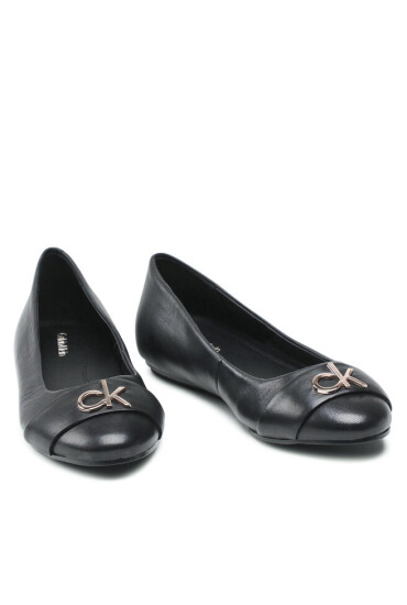 Calvin Klein Балеринки Round Ballerina W/Hdw HW0HW00626 Ck Black BAX - Mera.bg