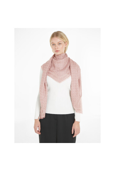 Calvin Klein Бандана Monogram Jacquard Scarf 130X130 K60K608779 Shadow Gray PE1 - Mera.bg