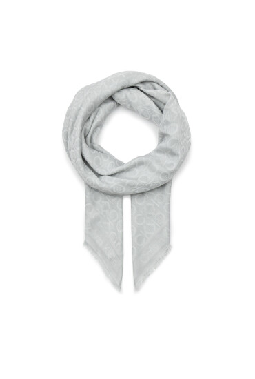 Calvin Klein Бандана Monogram Jacquard Scarf 130X130 K60K608779 Сив - Mera.bg