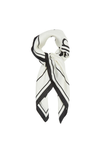 Calvin Klein Бандана Silk Logo Bandana 70X70 K60K611459 Екрю - Mera.bg