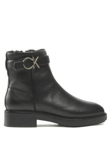 Calvin Klein Боти Rubber Sole Ankle Boot Hw Wl-Lth HW0HW01257 Ck Black BAX - Mera.bg