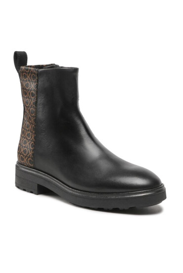 Calvin Klein Боти Cleat Ankle Boot Mono Mix HW0HW01313 Black/Brown Mono BLK - Mera.bg