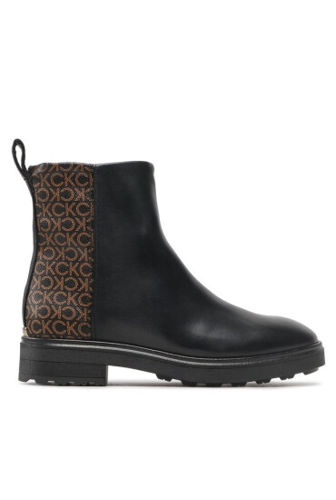 Calvin Klein Боти Cleat Ankle Boot Mono Mix HW0HW01313 Black/Brown Mono BLK - Mera.bg