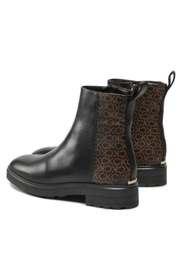 Calvin Klein Боти Cleat Ankle Boot Mono Mix HW0HW01313 Black/Brown Mono BLK - Mera.bg