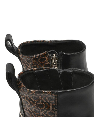 Calvin Klein Боти Cleat Ankle Boot Mono Mix HW0HW01313 Black/Brown Mono BLK - Mera.bg