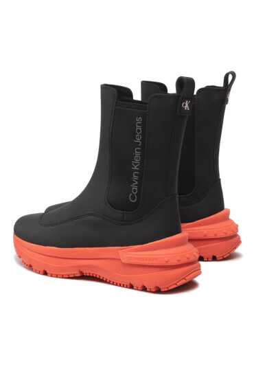 Calvin Klein Боти тип челси Chunky Runner Chelsea Boot YW0YW00808 Black/Coral Orange 0GX - Mera.bg
