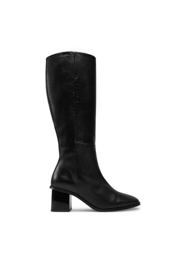 Calvin Klein Ботуши Heel Knee Boot 50 W/Ml Lth HW0HW02321 Черен - Mera.bg