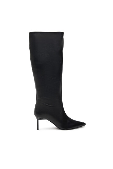 Calvin Klein Ботуши Heel Knee Boot 70 Lth HW0HW02162 Черен - Mera.bg