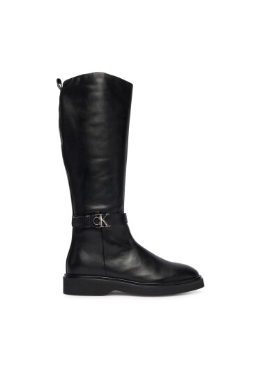 Calvin Klein Ботуши Knee Boot W/ Metal Logo HW0HW02665 Черен - Mera.bg
