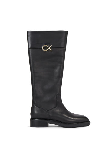 Calvin Klein Ботуши Rubber Sole Knee Boot W/Hw HW0HW01689 Черен - Mera.bg