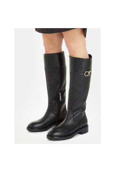 Calvin Klein Ботуши Rubber Sole Knee Boot W/Hw HW0HW01689 Черен - Mera.bg