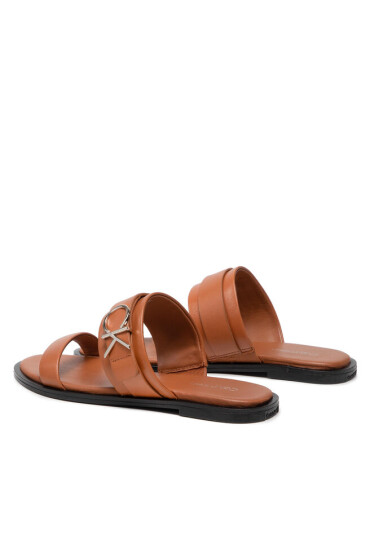 Calvin Klein Чехли Almond Flat Slide Whdw HW0HW00679 Cognac GE6 - Mera.bg