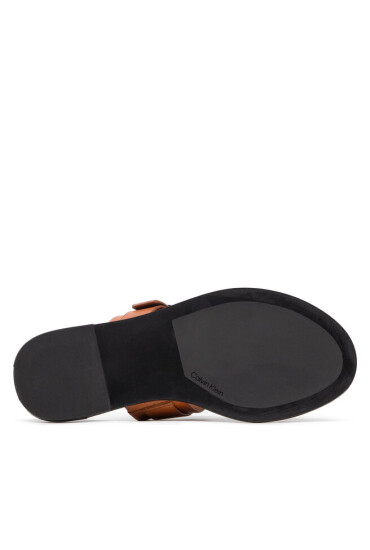 Calvin Klein Чехли Almond Flat Slide Whdw HW0HW00679 Cognac GE6 - Mera.bg