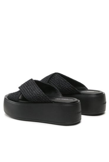 Calvin Klein Чехли Bubble Slide - Woven HW0HW01468 Черен - Mera.bg