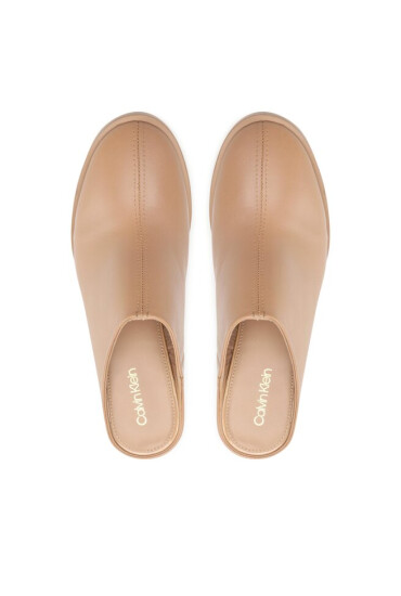 Calvin Klein Чехли Curved Stil Mule 80 HW0HW01542 Safari Canvas RBC - Mera.bg