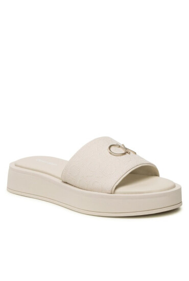 Calvin Klein Чехли Dress Flatform W/Hw - Jq HW0HW01488 Neutral Mono 02R - Mera.bg