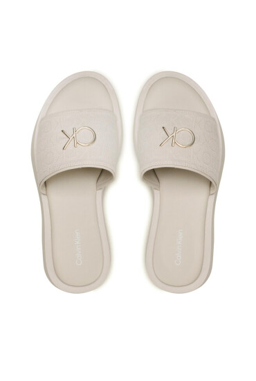 Calvin Klein Чехли Dress Flatform W/Hw - Jq HW0HW01488 Neutral Mono 02R - Mera.bg
