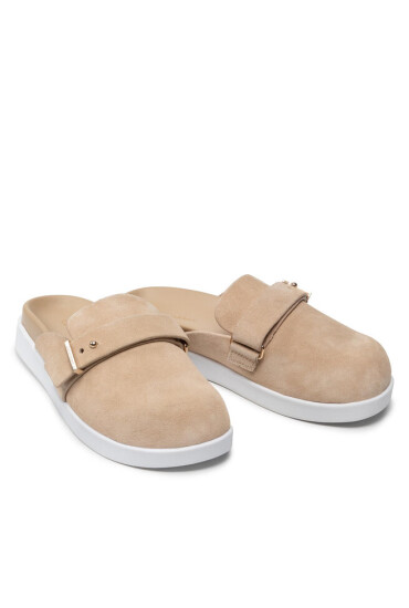 Calvin Klein Чехли Ergonomic Mule W/ Mtl Loop-Su HW0HW01154 Moccasin PDU - Mera.bg