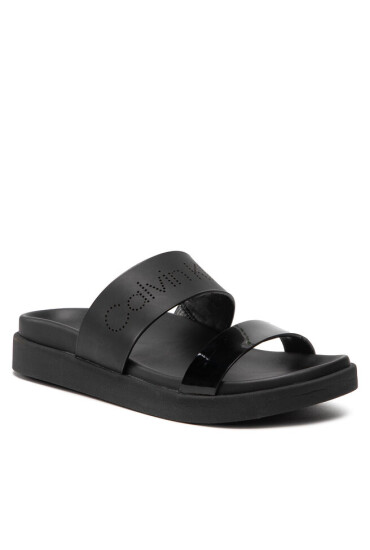 Calvin Klein Чехли Ergonomic Slide Perf/Patent HW0HW00685 Ck Black BAX - Mera.bg