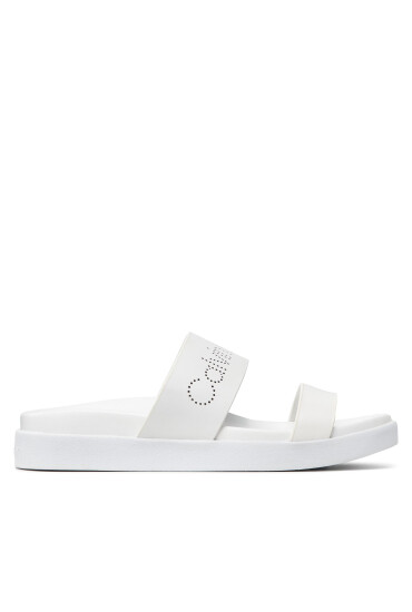 Calvin Klein Чехли Ergonomic Slide Perf/Patent HW0HW00685 Бял - Mera.bg