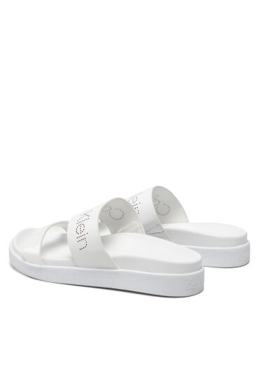 Calvin Klein Чехли Ergonomic Slide Perf/Patent HW0HW00685 Бял - Mera.bg