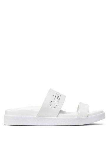 Calvin Klein Чехли Ergonomic Slide Perf/Patent HW0HW00685 Бял - Mera.bg