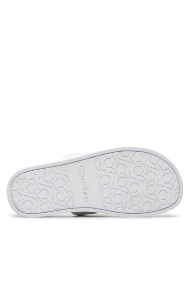 Calvin Klein Чехли Ergonomic Slide Perf/Patent HW0HW00685 Бял - Mera.bg
