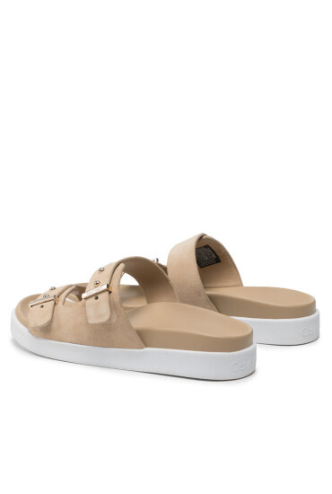 Calvin Klein Чехли Ergonomic Slide W/ Mtl Loop-Su HW0HW01156 Moccasin PDU - Mera.bg