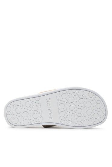 Calvin Klein Чехли Ergonomic Slide W/ Mtl Loop-Su HW0HW01156 Moccasin PDU - Mera.bg