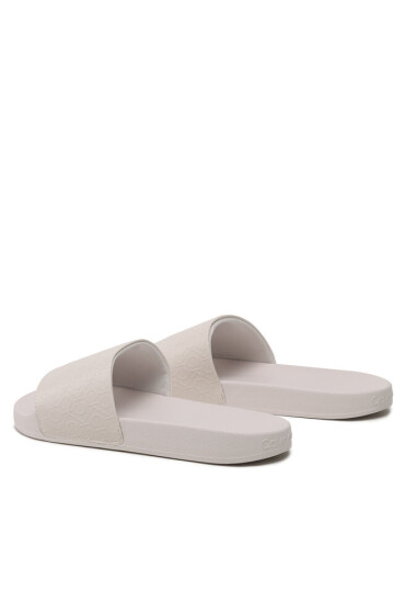 Calvin Klein Чехли Pool Slide-Hf Mono HW0HW01507 Crystal Gray Mono - Mera.bg
