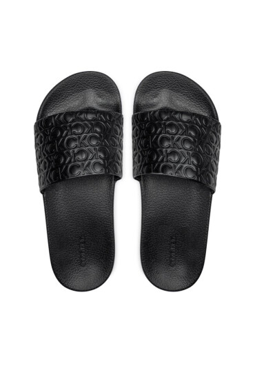 Calvin Klein Чехли Pool Slide HW0HW01524 Seasonal Black Mono 0GK - Mera.bg