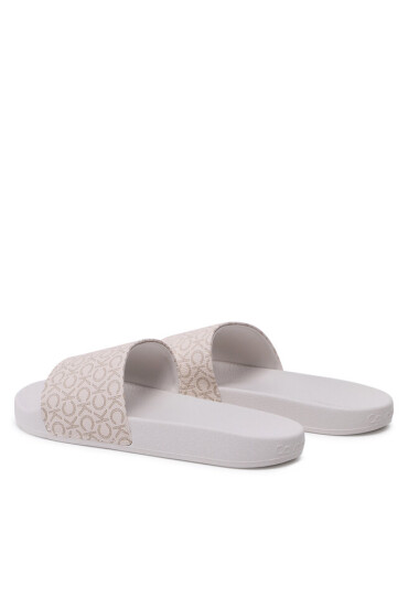 Calvin Klein Чехли Pool Slide - Mono HW0HW01528 Dk Ecru/Silver Mink Mono 0F7 - Mera.bg
