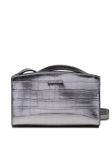 Calvin Klein Дамска чанта Ck Code Ew Xbody Croco K60K608885 Сребрист - Mera.bg