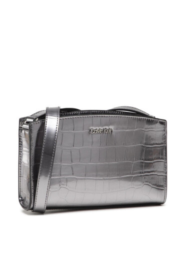 Calvin Klein Дамска чанта Ck Code Ew Xbody Croco K60K608885 Сребрист - Mera.bg