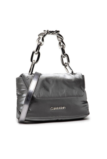 Calvin Klein Дамска чанта Linked Xbody Metallic K60K608743 Dark Silver 0IO - Mera.bg