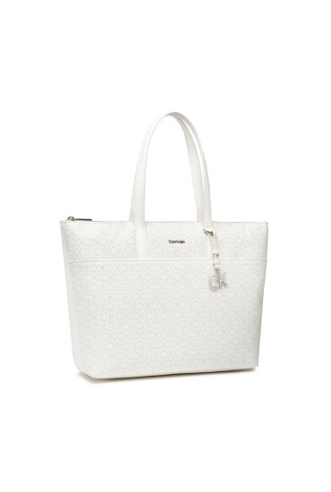Calvin Klein Дамска чанта Ck Must Shopper Lg W/Slip Pkt Mn K60K609674 White Mono 0K8 - Mera.bg