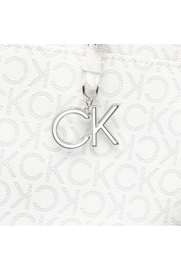 Calvin Klein Дамска чанта Ck Must Shopper Lg W/Slip Pkt Mn K60K609674 White Mono 0K8 - Mera.bg