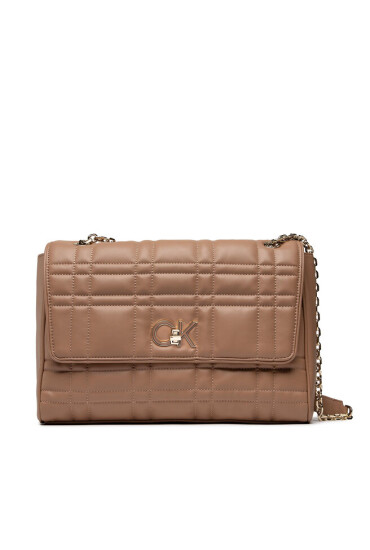Calvin Klein Дамска чанта Re-Lock Quilt Shoulder Bag Lg K60K609884 Кафяв - Mera.bg