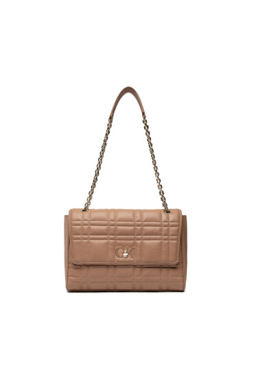 Calvin Klein Дамска чанта Re-Lock Quilt Shoulder Bag Lg K60K609884 Кафяв - Mera.bg