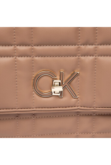 Calvin Klein Дамска чанта Re-Lock Quilt Shoulder Bag Lg K60K609884 Кафяв - Mera.bg