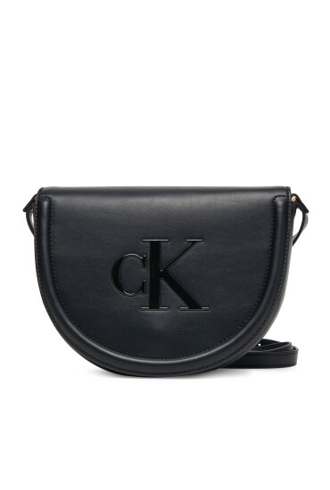 Calvin Klein Дамска чанта Bold Ck Saddle Crossbody LV04F3221G Черен - Mera.bg
