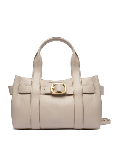 Calvin Klein Дамска чанта Buckle Mini Tote With Strap LV04F3295G Бежов - Mera.bg